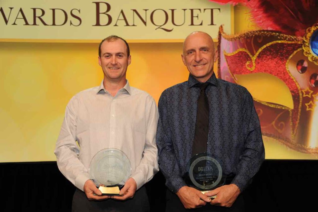 Technicians receiving awards